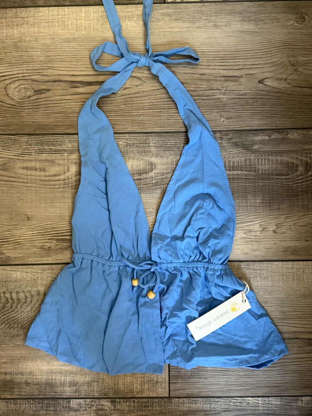 ✨NWT✨Ocean Drive Light Blue Halter Top